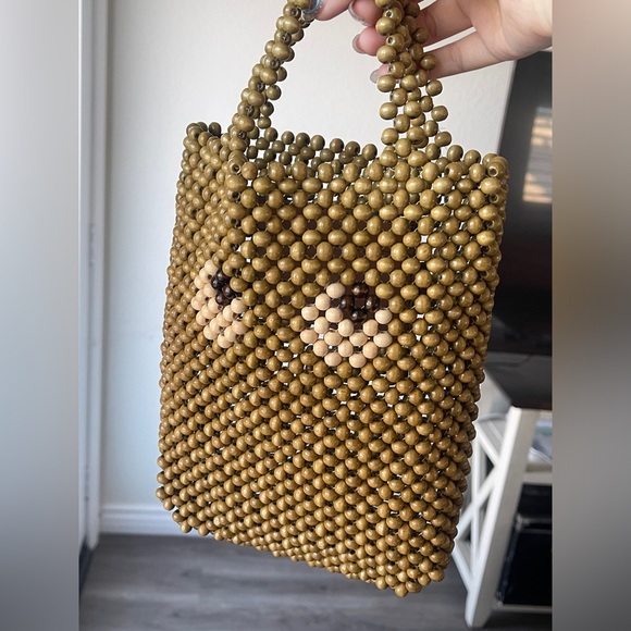 anya hindmarch eyes wooden bead mini handbag ｜super cute - Picture 7 of 8
